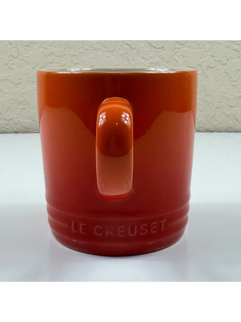 Le Creuset 350ml Coffee Mugs Flame Orange Vibrant Gradient Set of 3 Seconds NEW
